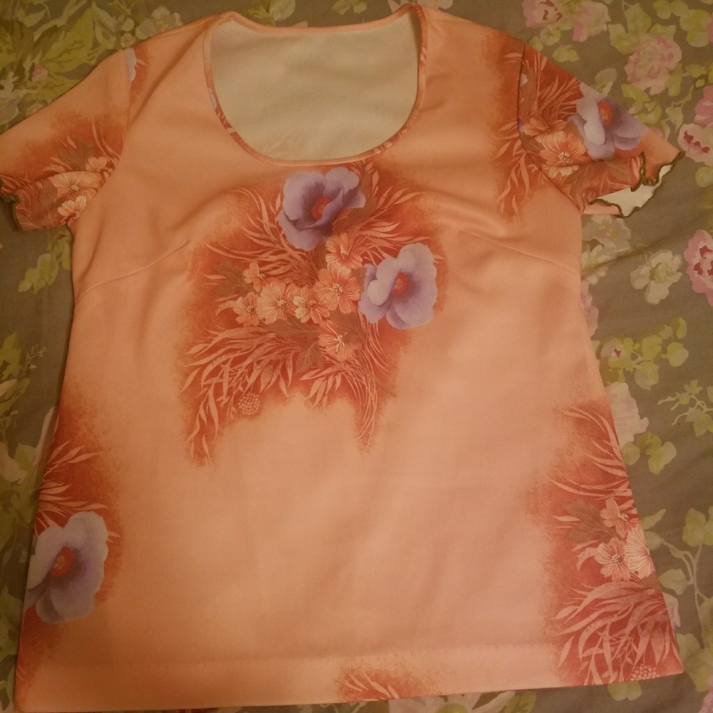 *SOLD 70's Hawaiian Print Vintage Top/Skirt/belt - Picture 5 of 6